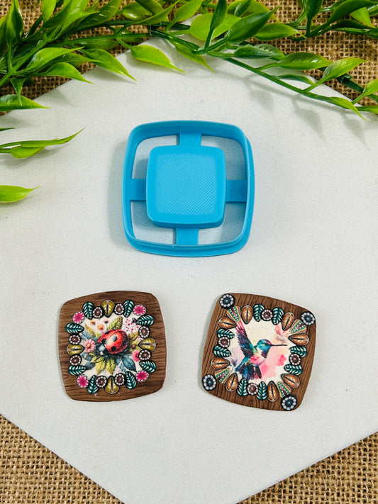Square Bezel Style Frame Polymer Clay Cutter 6 Sizes You Choose