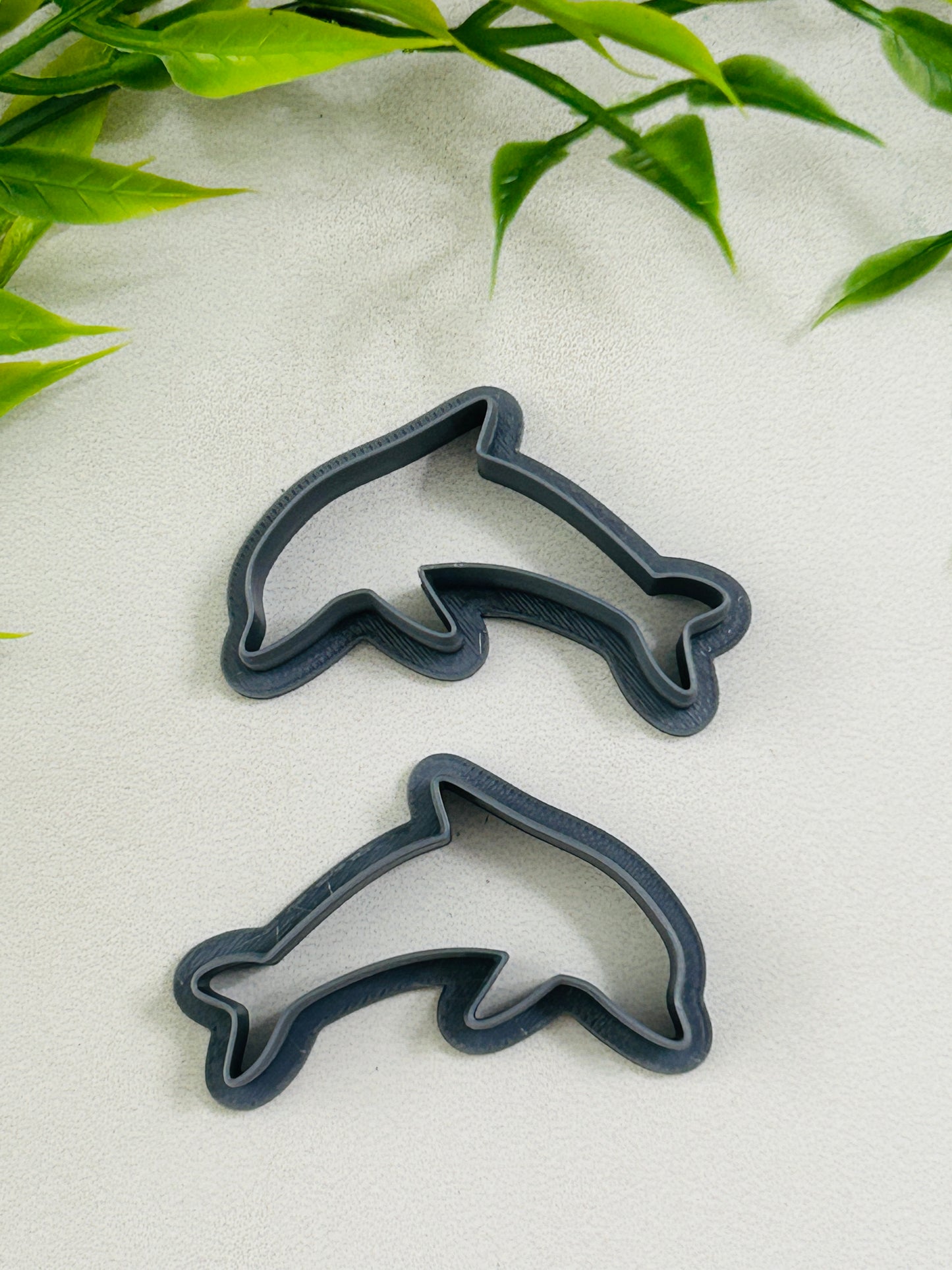 2pc Dolphin Outline Cutter Set Polymer Clay Cutter 6 Sizes You Choose