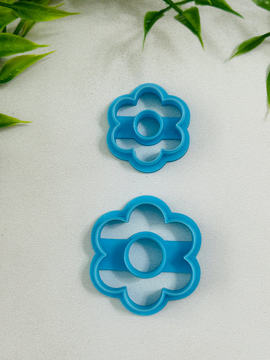 6 Petal Round Flower Donut Center Cut Out Polymer Clay Cutter 10 Sizes You Choose