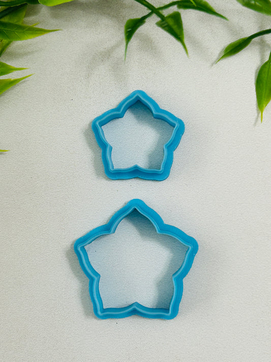 5 Petal Pinched Flower Outline Polymer Clay Cutter 10 Sizes You Choose