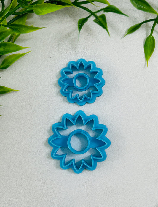 Pointy Flower Donut Center Cut Out Polymer Clay Cutter 8 Sizes You Choose