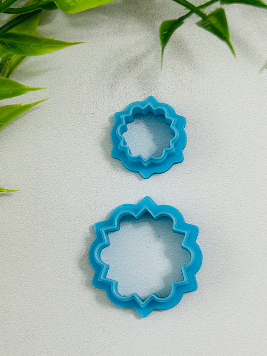 Ornate Flower Outline Polymer Clay Cutter 10 Sizes You Choose