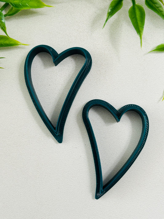 2pc Flying Heart Outline Cutter Set Polymer Clay Cutter 10 Sizes You Choose