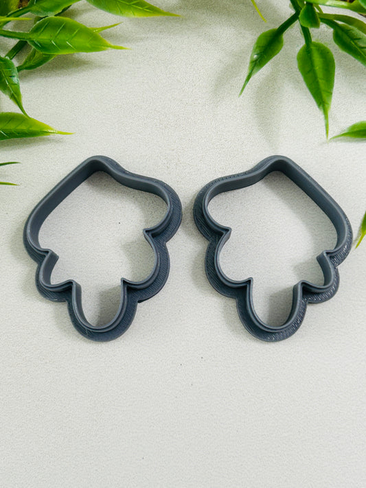 2pc Whimsy Leaf Outline Cutter Set Polymer Clay Cutter 8 Sizes You Choose