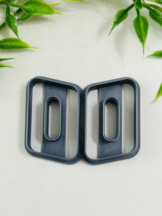 2pc Slanted Rectangle Open Center Polymer Clay Cutter 9 Sizes You Choose