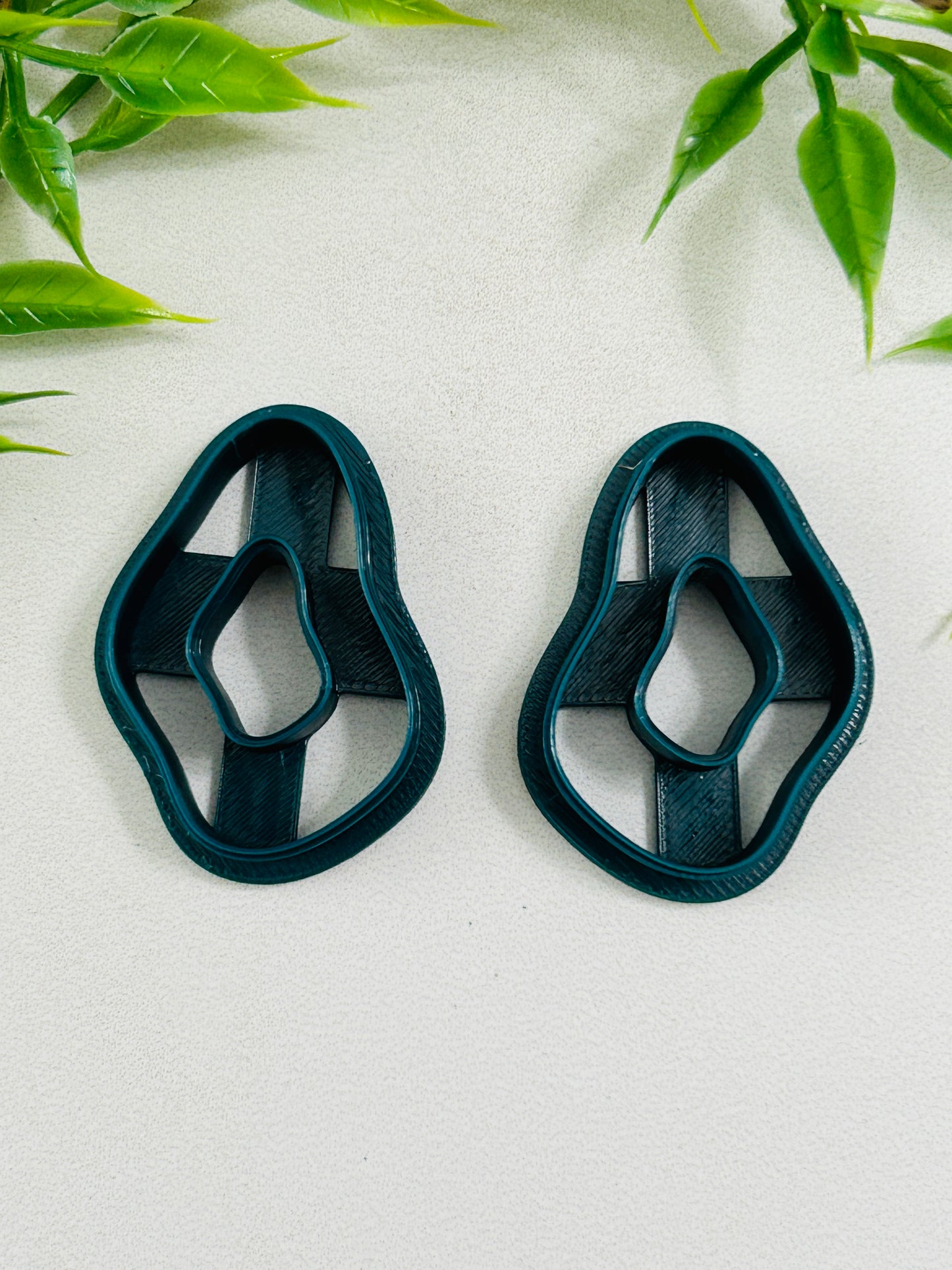 2pc Abstract Jiggle Donut Open Center Polymer Clay Cutter 8 Sizes You Choose