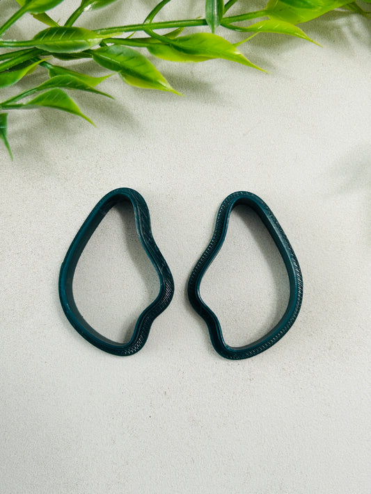 2pc Organic Curved Petal Drop Outline Cutter Set Polymer Clay Cutter 10 Sizes You Choose