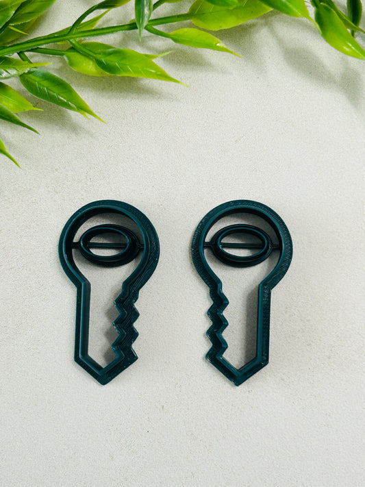 2pc Padlock Key Cut Out Center Cutter Set Polymer Clay Cutter 5 Sizes You Choose