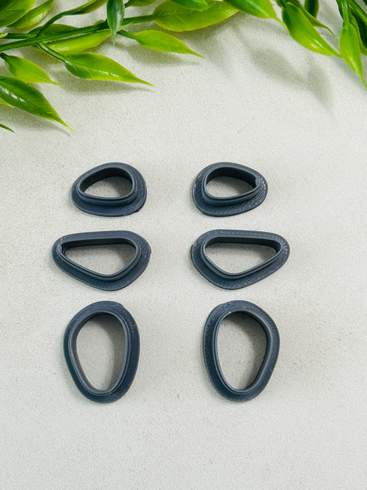 6pc Stacked Pebbles Set 2 Cutter Set Polymer Clay Cutter 11 Sizes You Choose