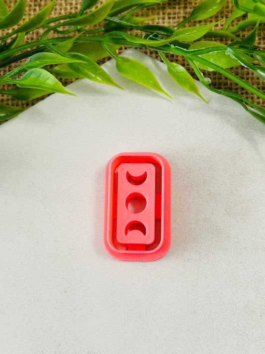 Triple Moon Tile Imprint Polymer Clay Cutter 8 Sizes You Choose