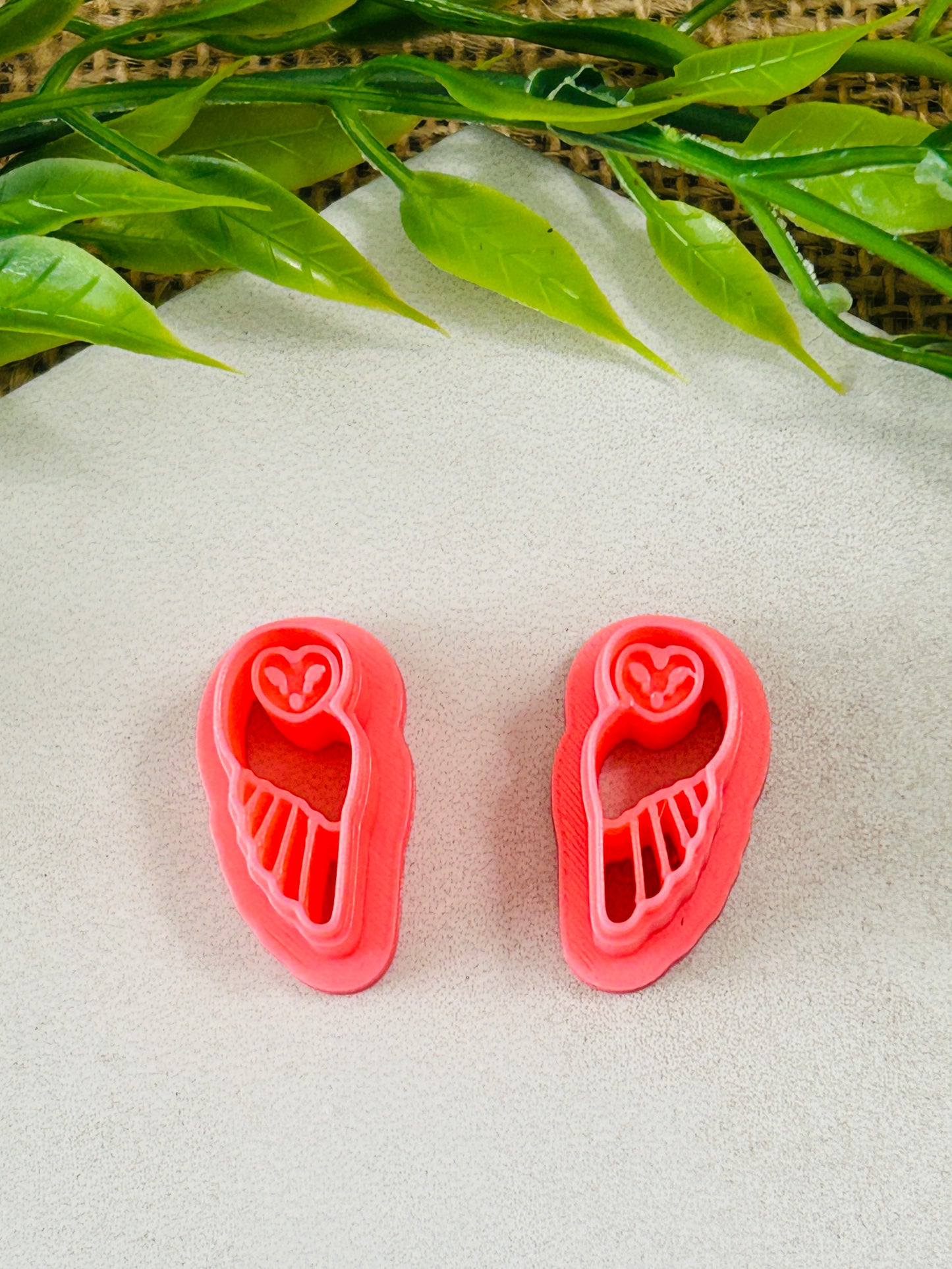 2pc Mystical Owl Bird Imprint Cutter Set Polymer Clay Cutter 6 Sizes You Choose