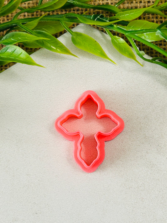 Ornate Cross Style 2 Outline Polymer Clay Cutter 12 Sizes You Choose