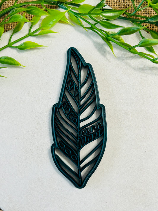 Tribal Feather Imprint Trinket Dish Bookmark Or Wall Hanging Imprinted Polymer Clay Cutter 5 Sizes YOU CHOOSE