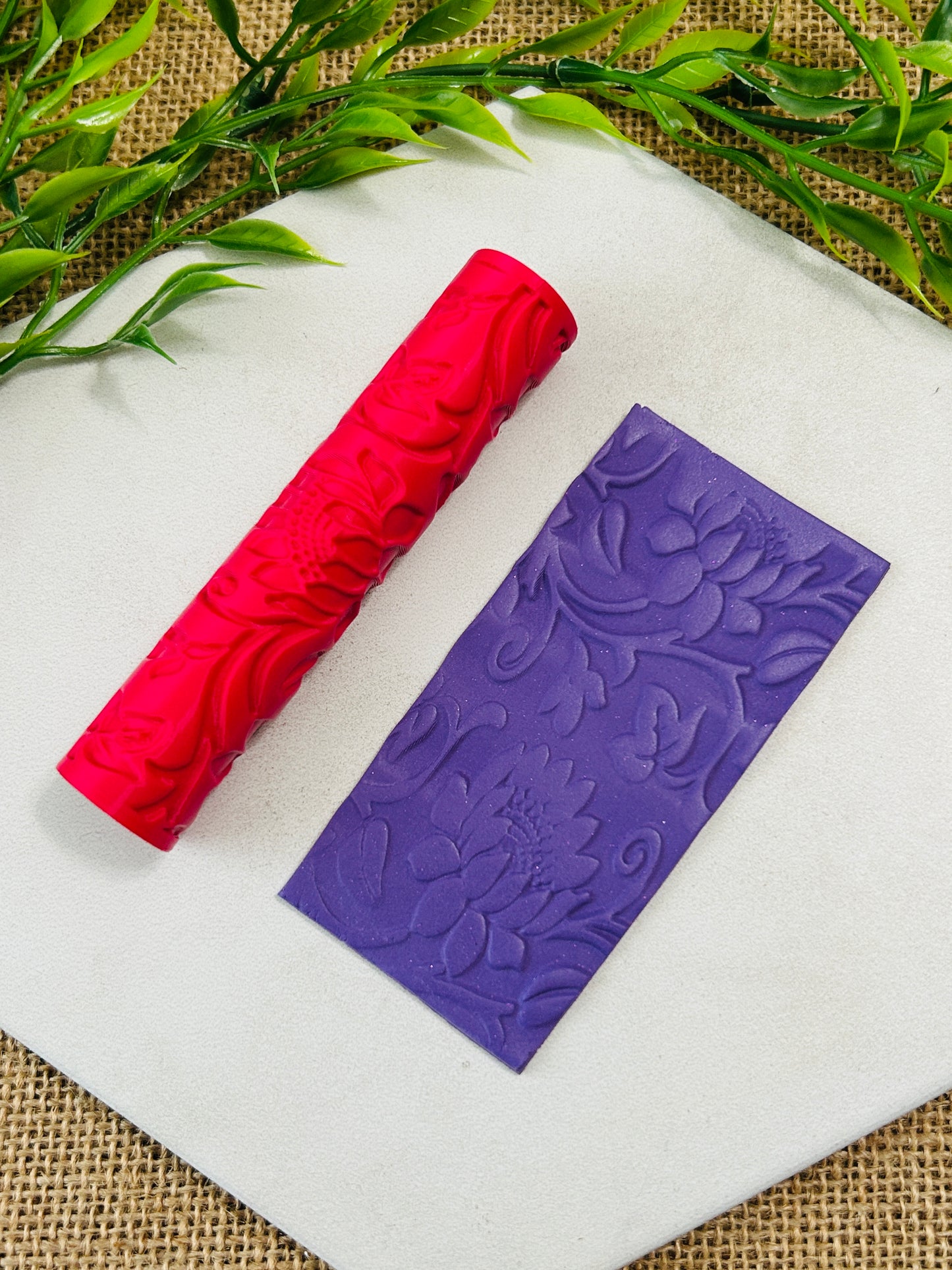 Pond Lily Texture Roller For Polymer Clay