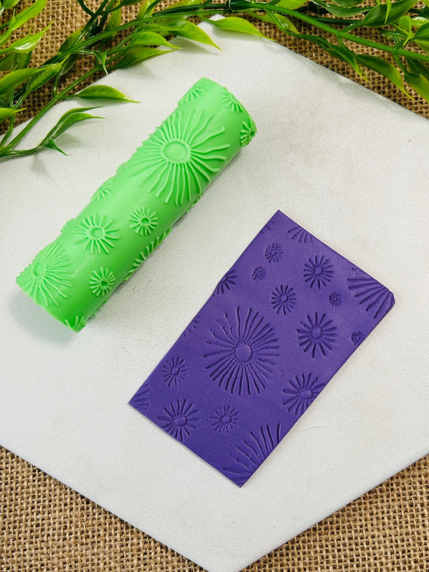 Anemone Pattern Texture Roller For Polymer Clay