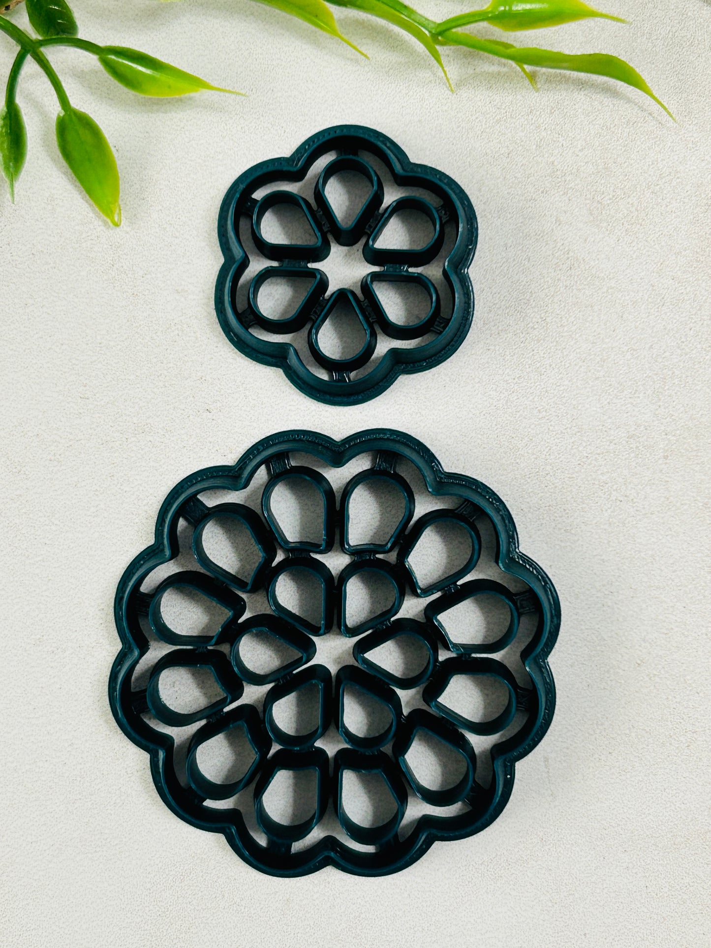 2pc Floral Lace Doily Cut Out Duo Polymer Clay Cutter Set 11 Sizes Available You Choose