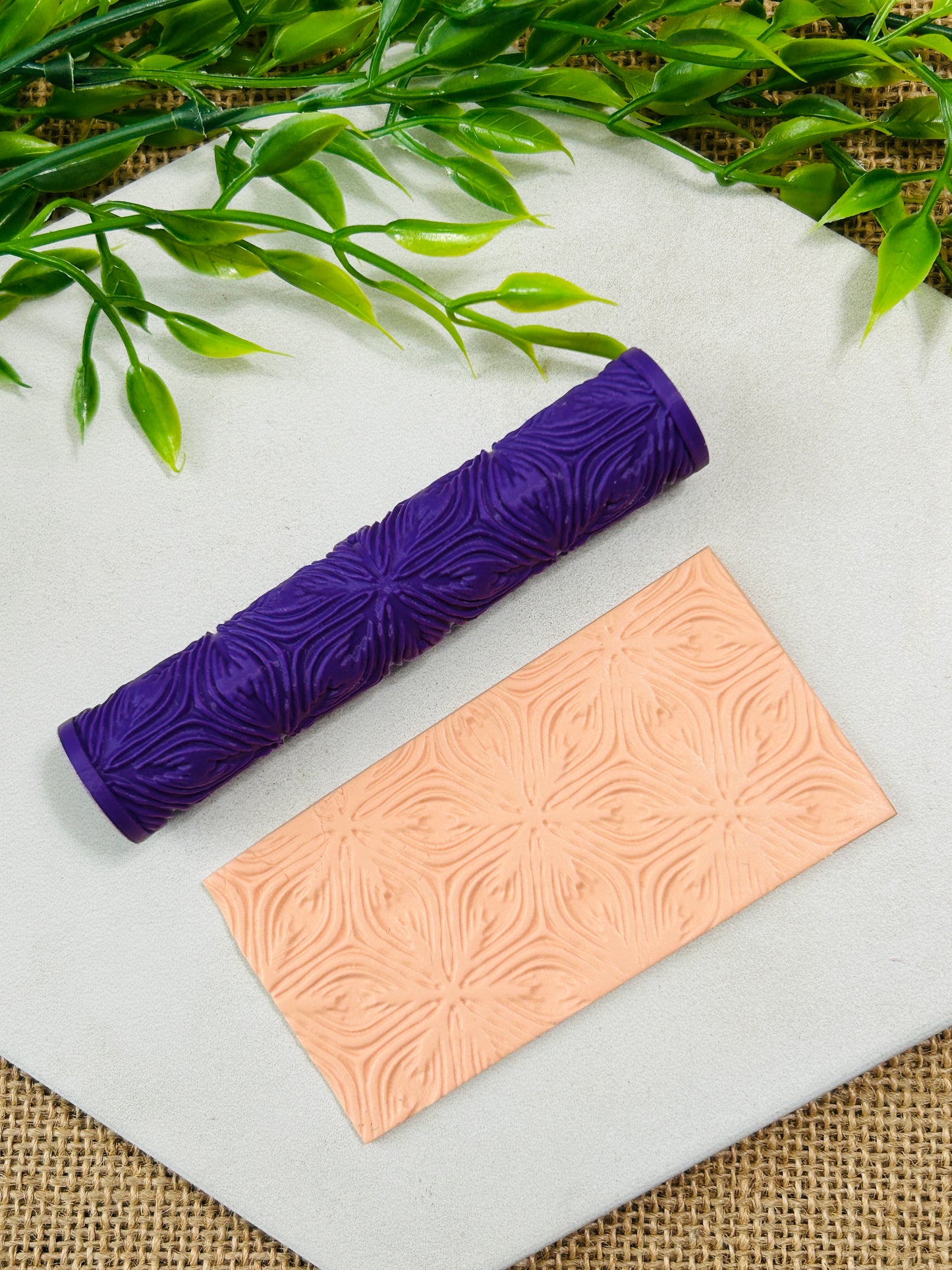 Fleur Pattern Texture Roller For Polymer Clay