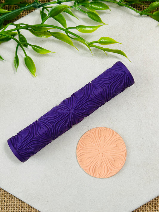Fleur Pattern Texture Roller For Polymer Clay