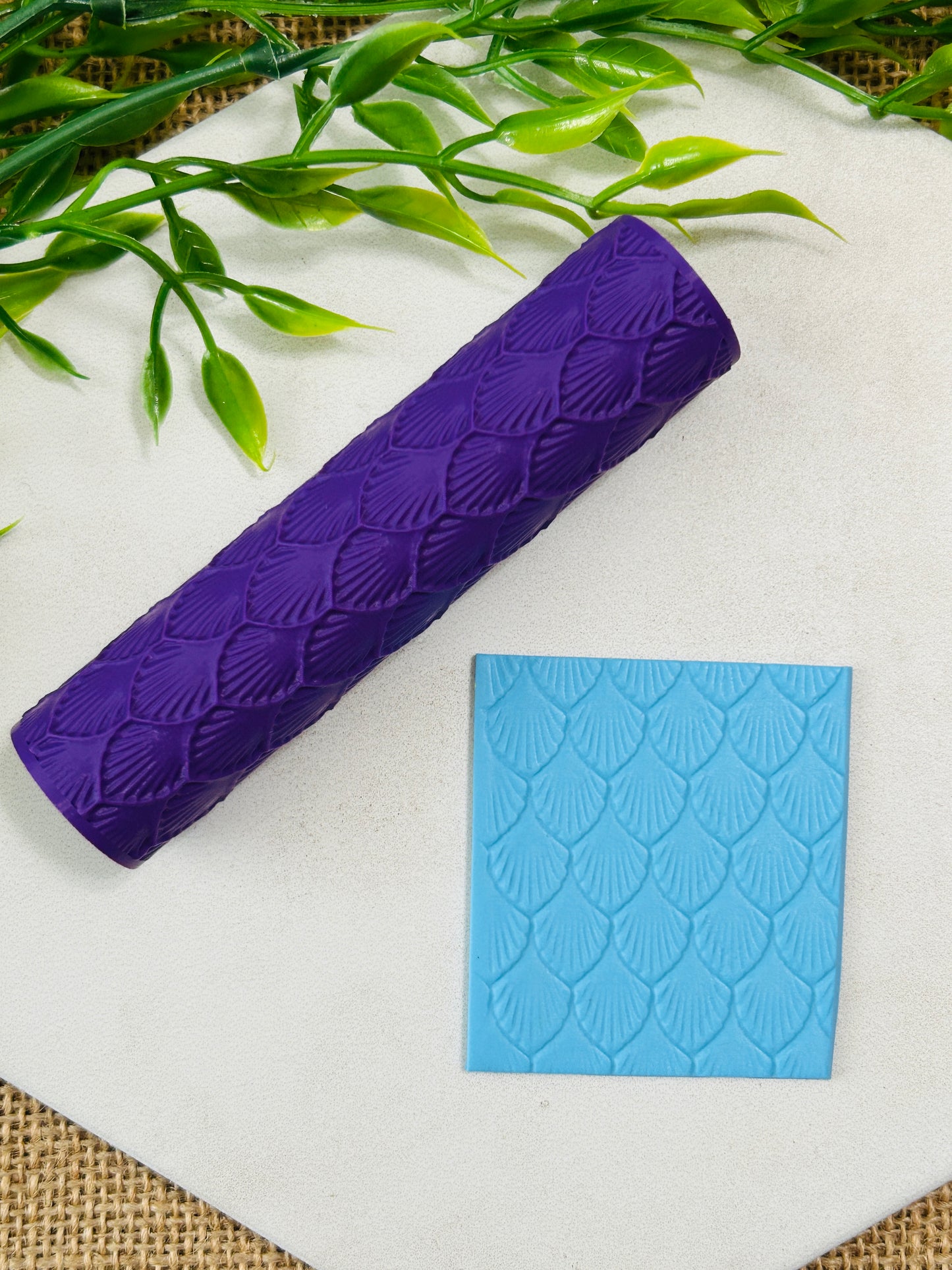 Scallop Shells Pattern Texture Roller For Polymer Clay