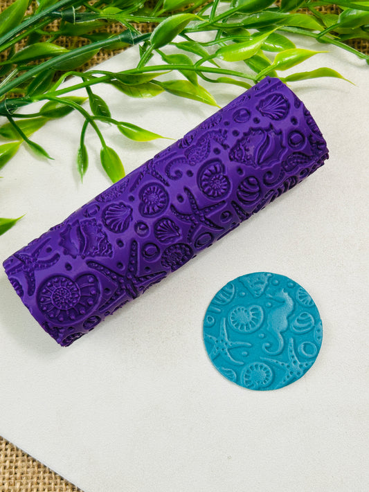 Ocean Life Pattern Texture Roller For Polymer Clay