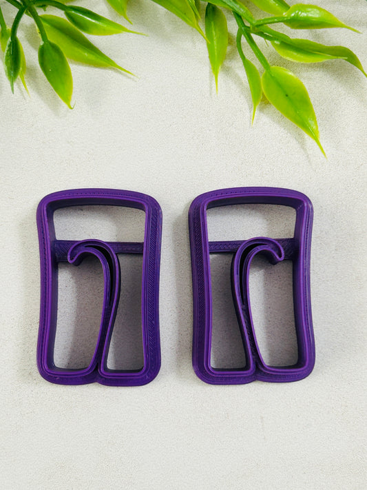 2Pc Abstract 6 Mirrored Polymer Clay Cutter Set 5 Sizes Available You Choose