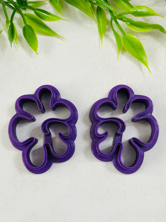 2Pc Abstract 18 Mirrored Polymer Clay Cutter Set 4 Sizes Available You Choose