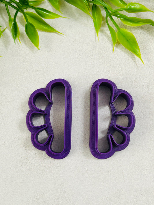 2Pc Abstract 2 Mirrored Polymer Clay Cutter Set 5 Sizes Available You Choose