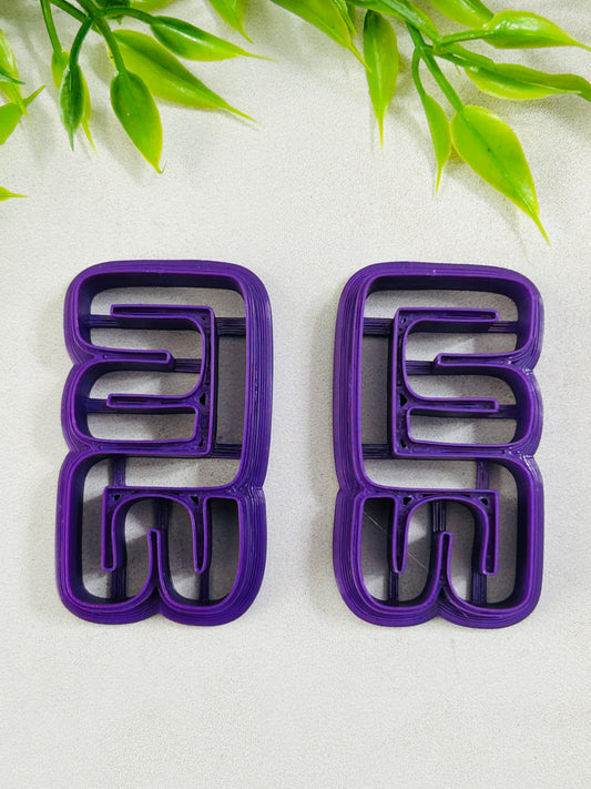 2Pc Squiggle Y Mirrored Polymer Clay Cutter Set 3 Sizes Available You Choose
