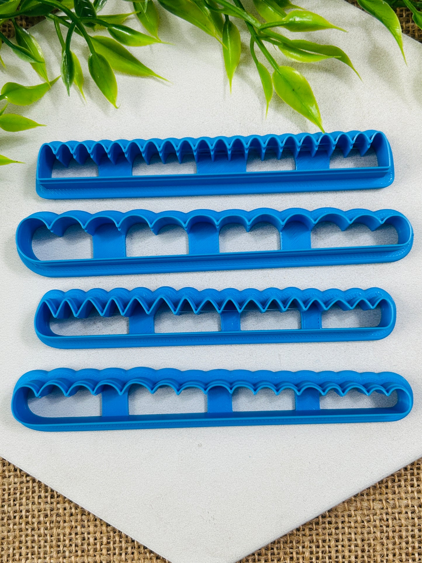 4Pc Assorted Flower Cutter or Edge Cutting Tool Polymer Clay Cutter Set