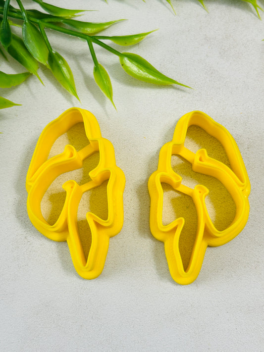 2Pc Abstract 4 Mirrored Polymer Clay Cutter Set 3 Sizes Available You Choose