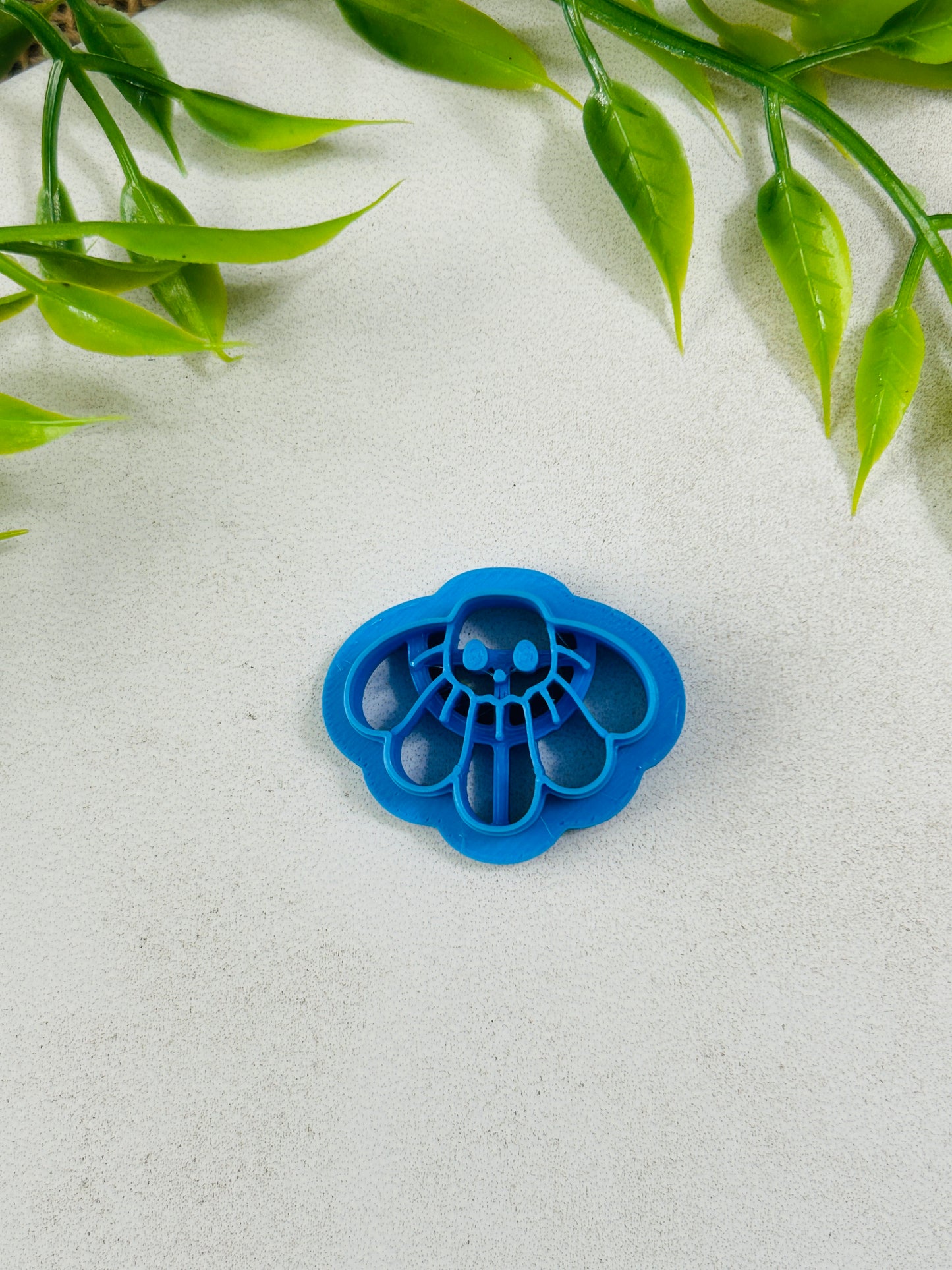Doom Bloom Droopy Skull Half Flower Imprint Polymer Clay Cutter 4 Styles and 5 Sizes YOU CHOOSE