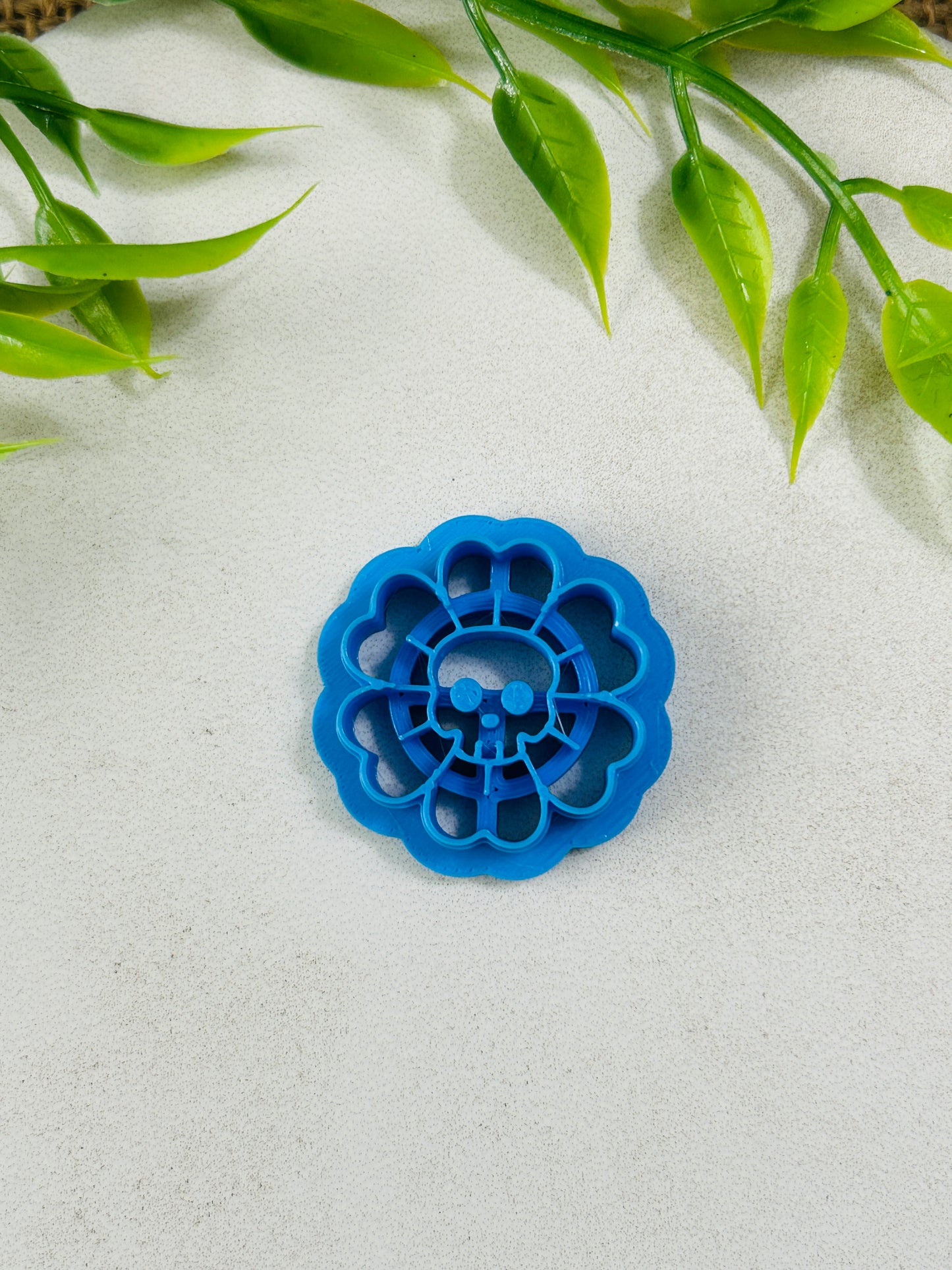 Doom Bloom Skull Flower Imprint Polymer Clay Cutter 4 Styles and 5 Sizes YOU CHOOSE