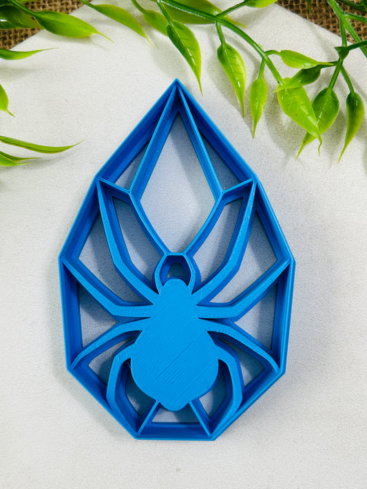 Spider on Crystal Prism Trinket Dish or Coaster Imprinted Polymer Clay Cutter