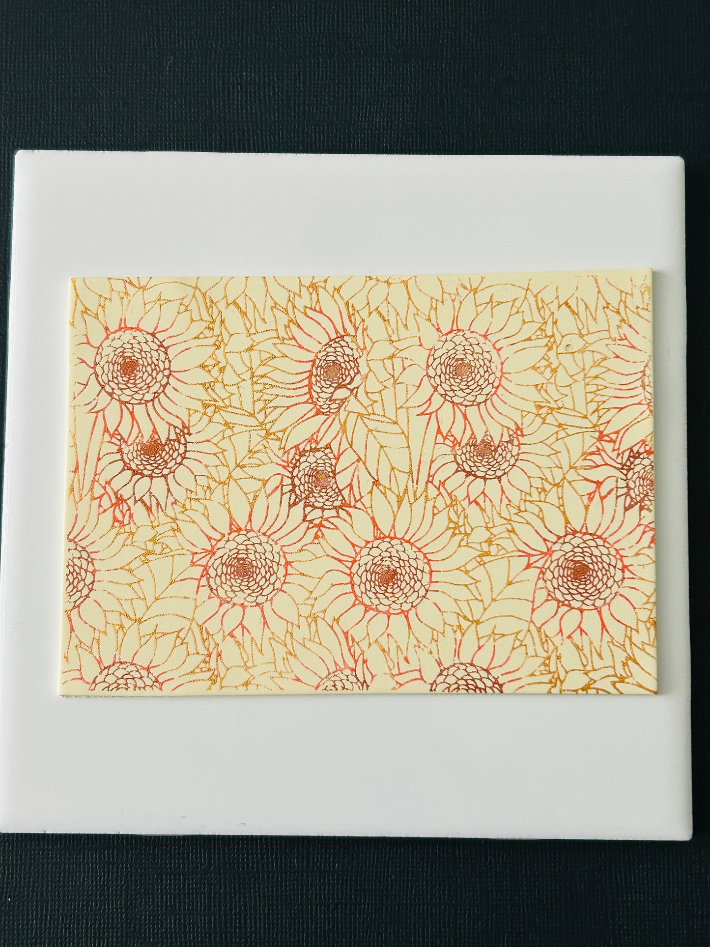 Sunflower Silk Screen For Polymer Clay SS146