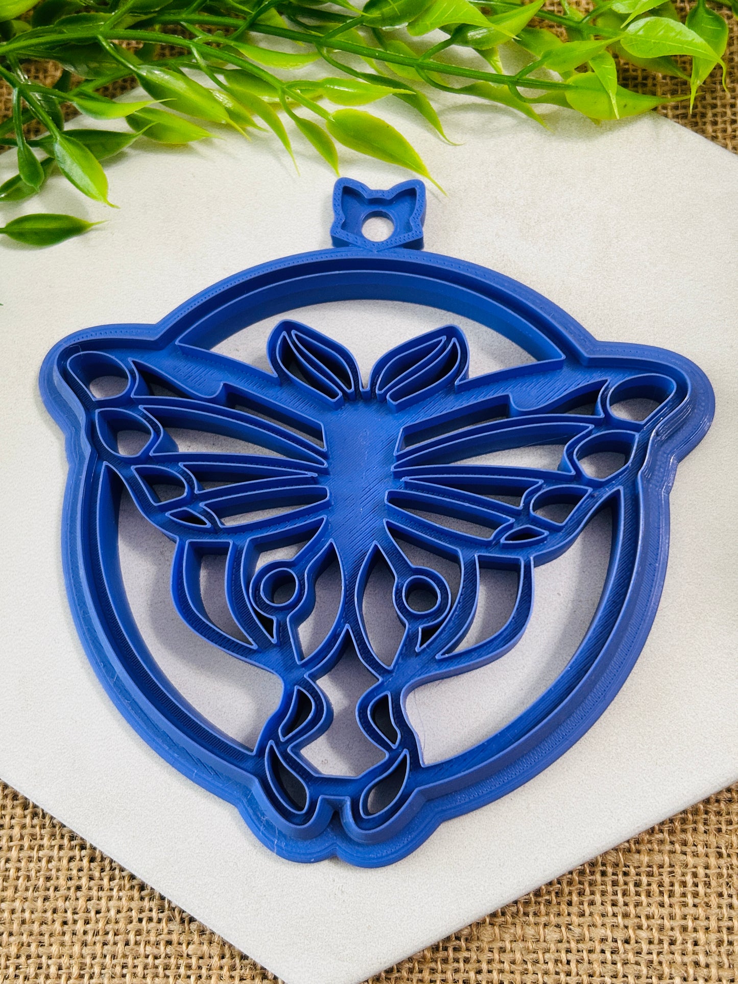 Luna Moth Stained Glass Suncatcher Open Frame Polymer Clay Cutter TPAB