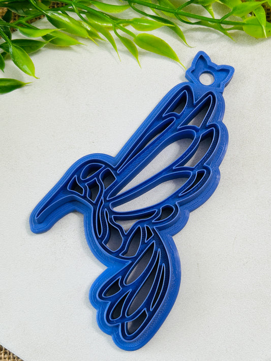 Hummingbird Stained Glass Suncatcher Open Frame Polymer Clay Cutter TPAB