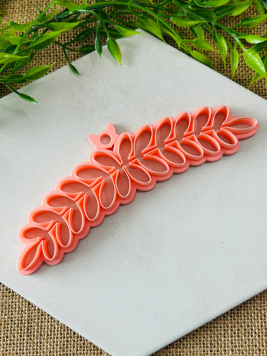 Leafy Headband Bracelet or Bookmark Polymer Clay Cutter TPAB