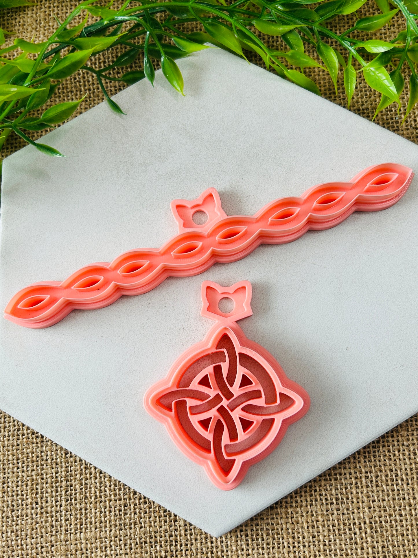 2pc Celtic Headband Polymer Clay Cutter TPAB