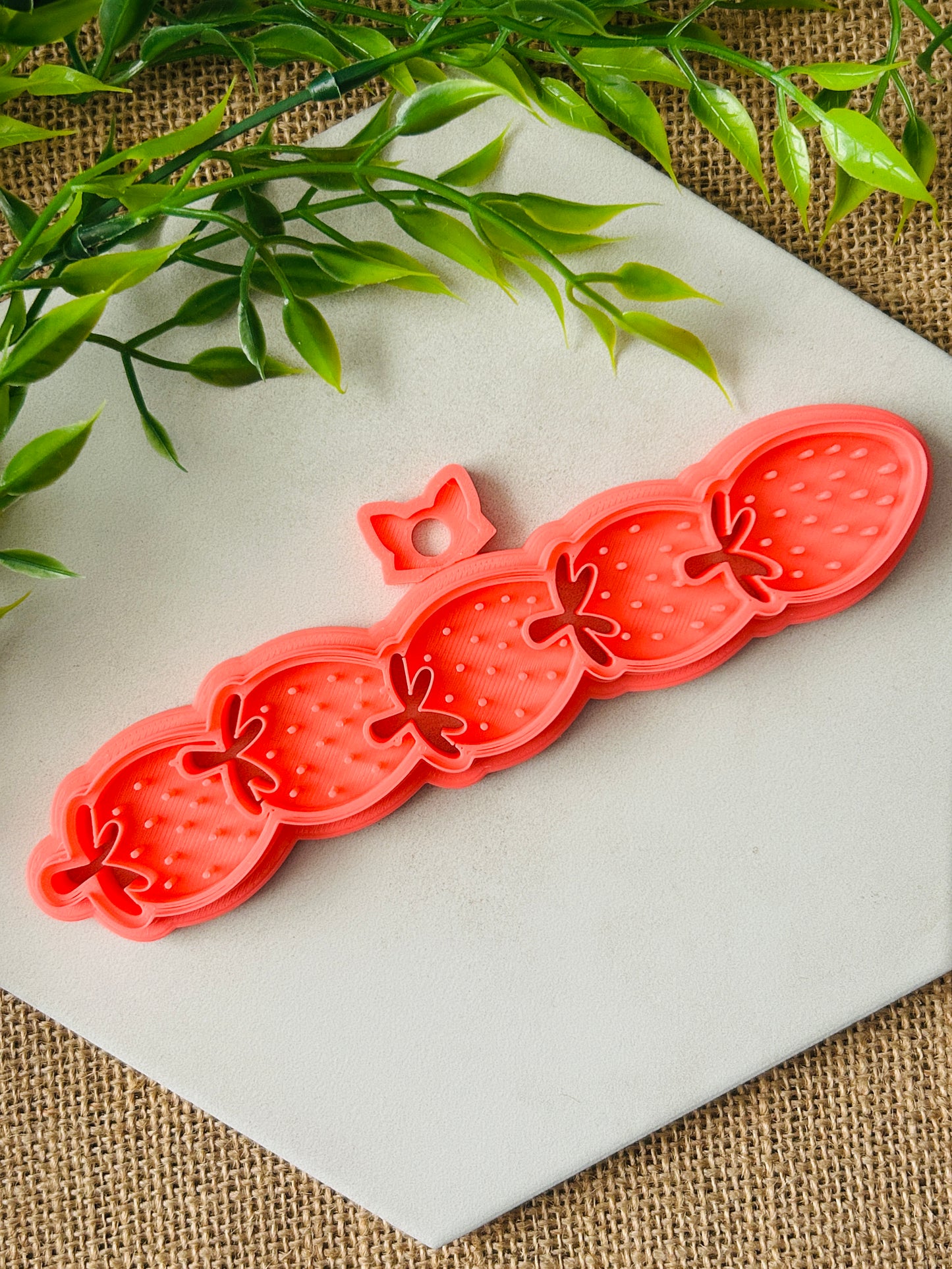 Strawberry Headband Bracelet or Bookmark Polymer Clay Cutter TPAB