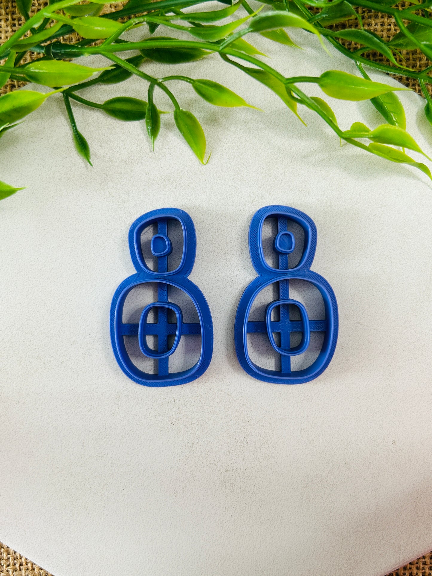 Retro Square Duo Polymer Clay Cutter Set 4 Sizes You Choose