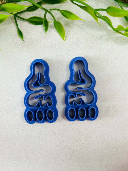 Organic Combo Style 1 Polymer Clay Cutter Set 3 Sizes You Choose