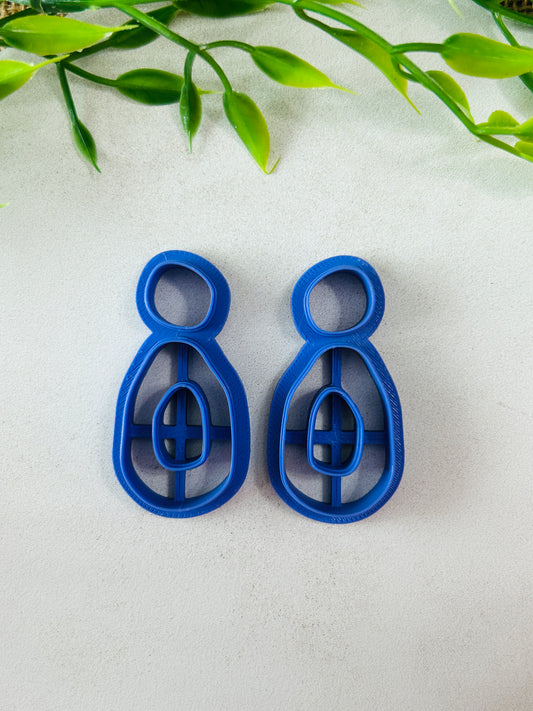 Retro Oval Duo Polymer Clay Cutter Set 4 Sizes You Choose