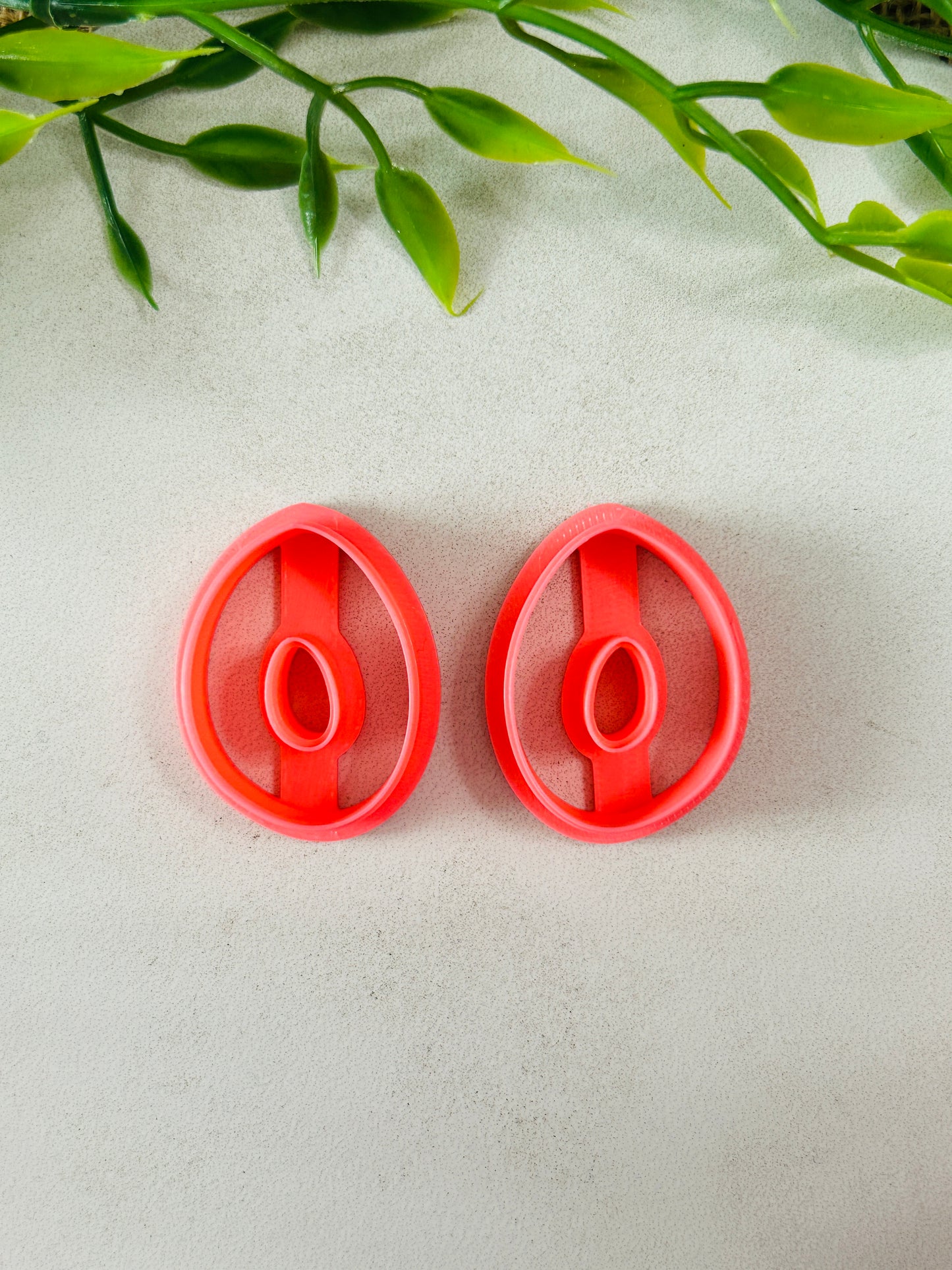2pc Abstract Open Teardrop Polymer Clay Cutter 8 Sizes You Choose