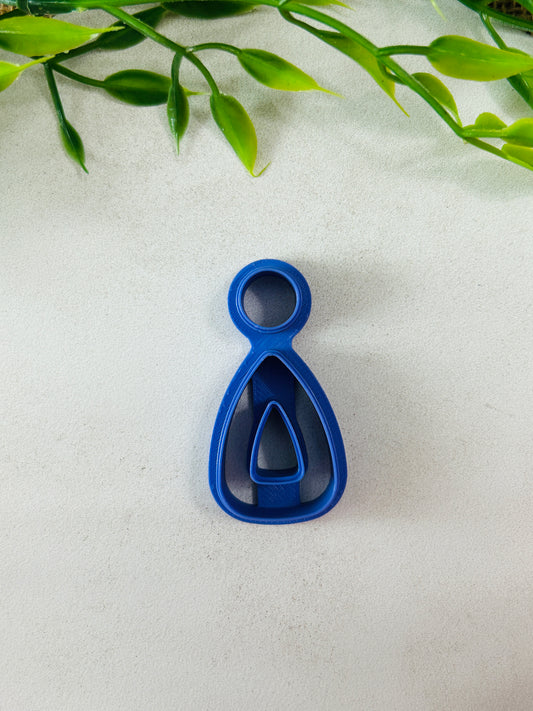 Retro Triangle Hoop Duo Polymer Clay Cutter Set 11 Sizes You Choose