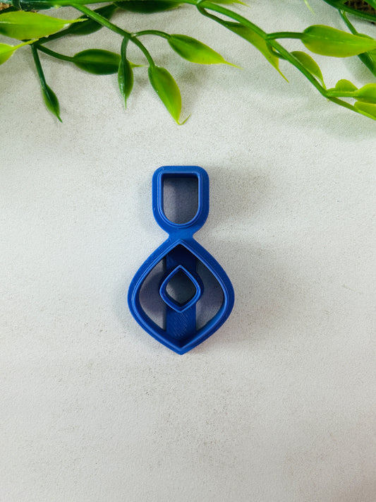 Retro Drop Hoop Duo Polymer Clay Cutter Set 11 Sizes You Choose