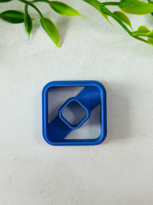 Chubby Square Cut Out Center Polymer Clay Cutter 8 Sizes You Choose