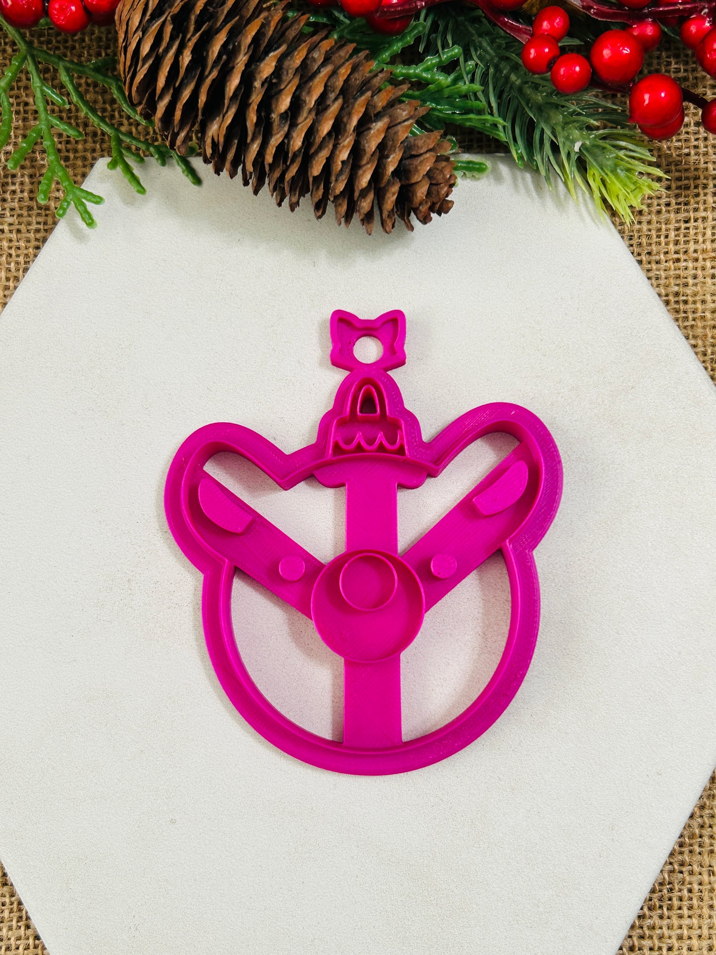 Sweet Polar Bear Imprint Ornament Polymer Clay Cutter TPAB