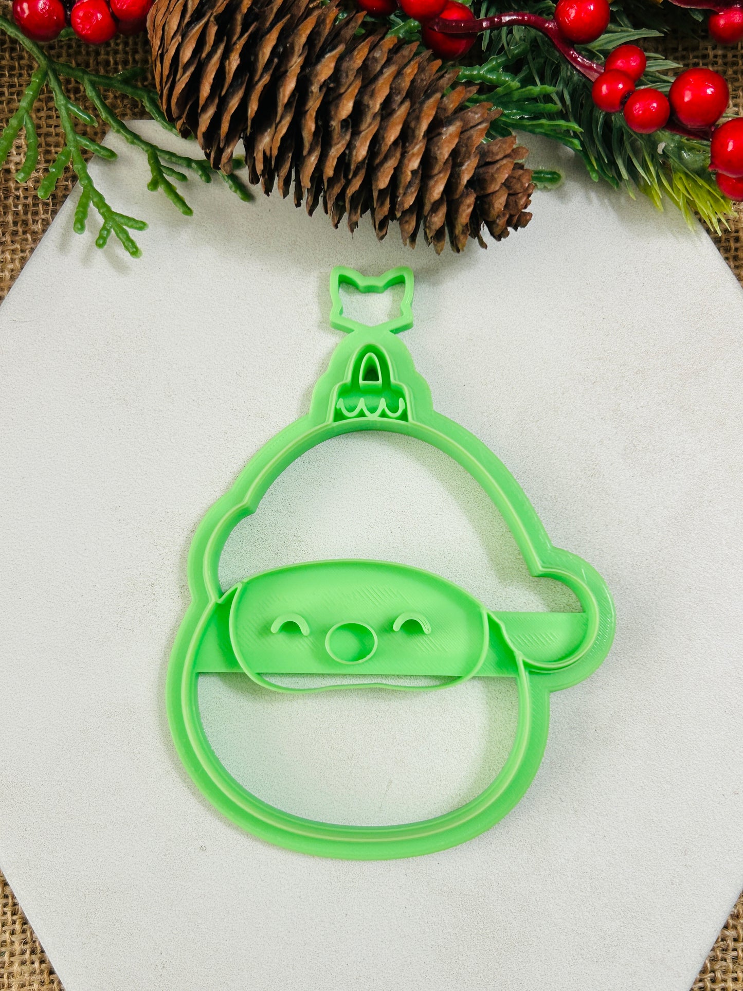 Sweet Santa 3d Ornament Imprint Polymer Clay Cutter TPAB