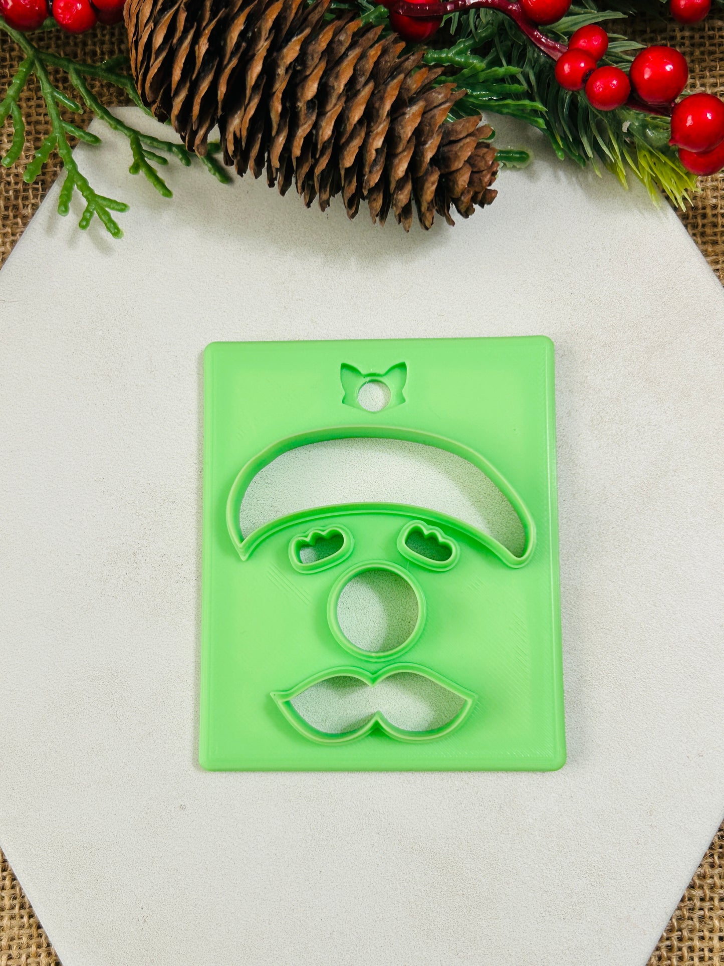 Sweet Santa 3d Ornament Imprint Polymer Clay Cutter TPAB