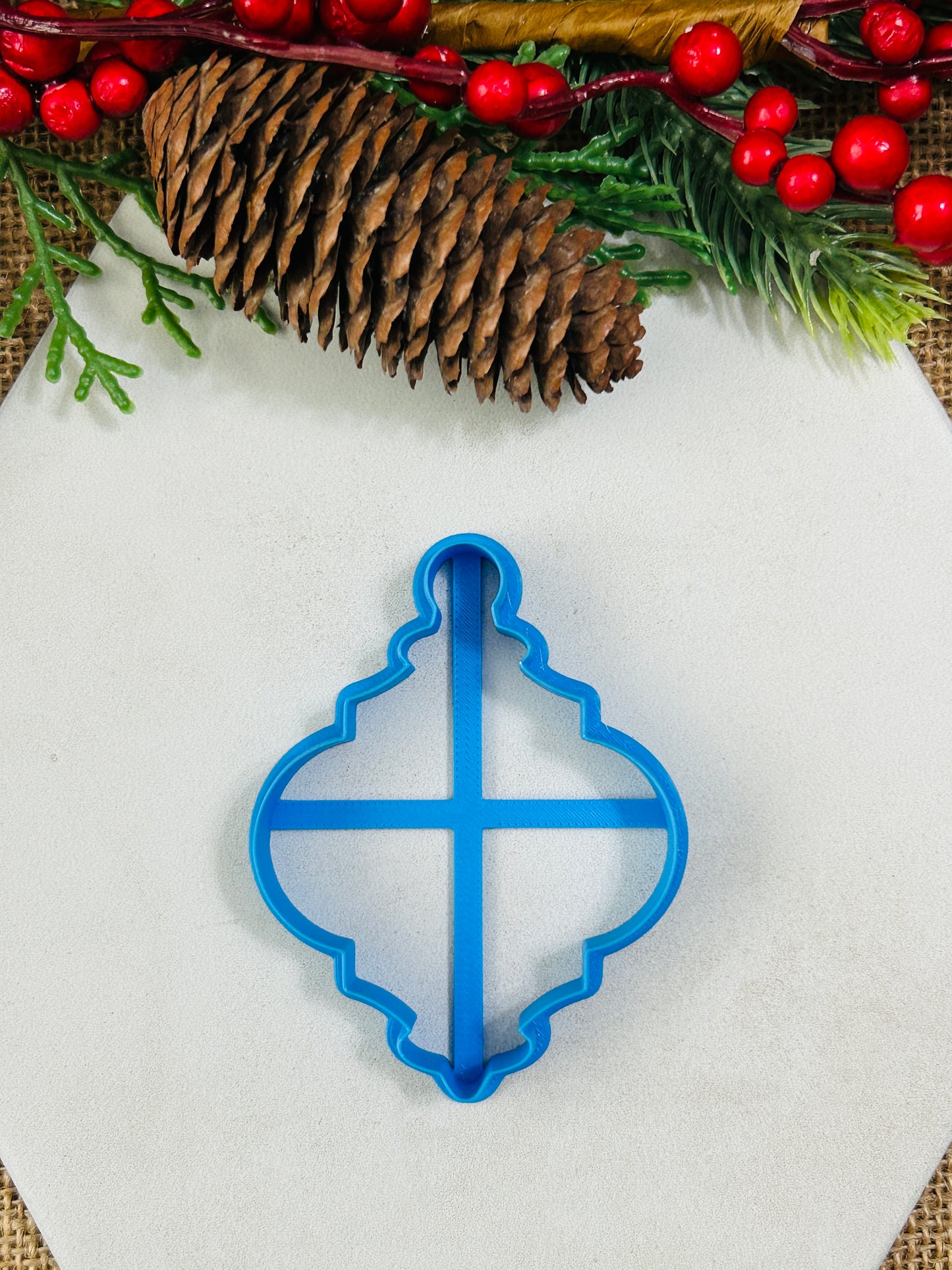 Vintage Bauble Ornament Style 17 Polymer Clay Cutter